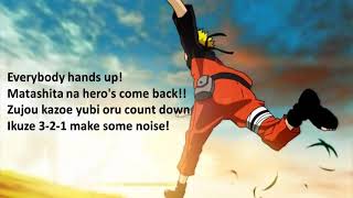 Naruto Shippuden OP1  Heros Come Back Lyrics Romaji [upl. by Siuqram313]