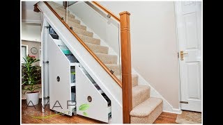 Top 40 Under Staircase Storage Design Ideas  Unit Ark IKEA Drawers Planning Basement Stair DIY 2018 [upl. by Hadlee914]