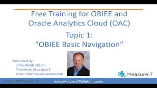 Part 1 OBIEE Basic Navigation [upl. by Ahkos]