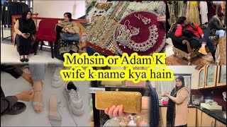 Mohsin or Adam Ke Wife ka Name kya hai  Bhabi a gai Pakistan Shopping krwy Gay weddingvlogs [upl. by Hanauq]