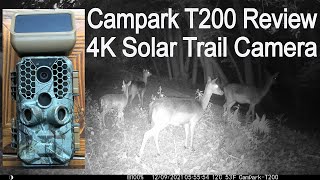 Campark T200 Solar Powered 4K Digital Trail Camera Review Unboxing and Demonstration [upl. by Hgielar738]