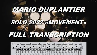 Mario Duplantier  drum solo 2022 quotMOVEMENTquot transcription by Alfio Laini [upl. by Roy]