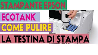 STAMPANTE EPSON ECOTANK COME PULIRE LA TESTINA DI STAMPA [upl. by Ruprecht770]