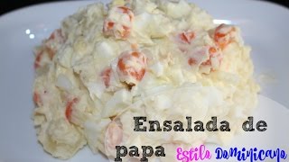 Ensalada de papa Dominicana  Cocinando Con Ros Emely [upl. by Aihsoek712]