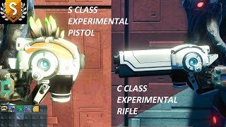 No Mans Sky  White amp Orange S Class Exp Pistol With Green Crystals amp White Exp Rifle Multitool [upl. by Sessler]