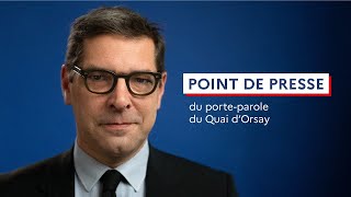 Point de presse du porteparole du Quai dOrsay 18102024 [upl. by Osnofedli]