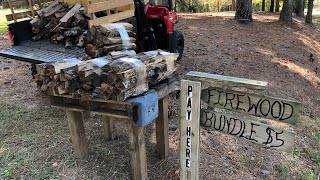 HANDS DOWN THE MOST COST EFFECTIVE FIREWOOD BUNDLER EVER 197 [upl. by Ecertal486]