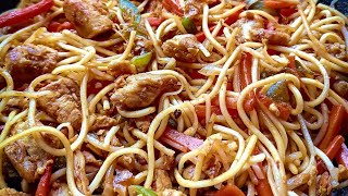 Chicken Hakka noodles chicken Hakka noodles recipe hotel style [upl. by Nosmas]