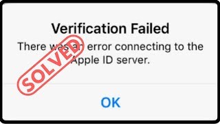 How To FIxquotVerification Failed There was an error connecting to the apple id server [upl. by Agnizn]