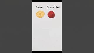 What colour does mixing cream and crimson red make youtubeshortsacrylicpaintpaintcolorcream [upl. by Alansen]