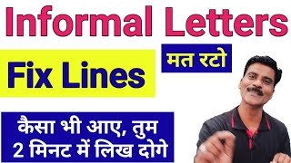 Informal Letters Format and Fix lines  Letter for class 10119  How to write letter in English [upl. by Einnod]