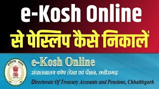 Ekosh online se payslip kaise nikale  छ ग शिक्षक वेतन विसंगति [upl. by Elleoj360]