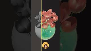 Painterly Flowerpot in Blender blendernpr blender3d b3d 3dcg npr [upl. by Gala]