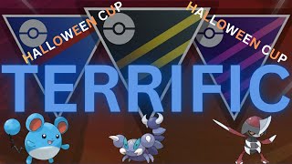 Little Cup Halloween Cup Marill Skorupi Pawniard pt2 team is TERRIFIC in PokemonGo [upl. by Imar]