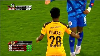 Mfundo Vilakazi Cameo 15 Minutes vs Supersport United  Carling Knockout Cup [upl. by Bohs]