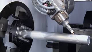 TRUMPF laser tube cutting TruLaser Tube 5000  Bevel cuts up to 45 degrees [upl. by Bryon]