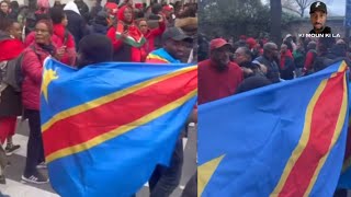 NOS FRÈRES CONGOLAIS APPORTENT LEUR SOUTIENT DANS LE COMBAT CONTRE LA VIE CHÈRE ✊🏾🇨🇩 [upl. by Eedolem]