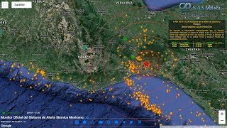 Así el Mapa Sasmex Detecta Sismo a las 1724 hrs el 08 Abril2019 [upl. by Derzon389]