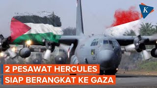 TNI Kerahkan Pesawat Hercules Kirim Bantuan Kemanusiaan ke Palestina [upl. by Levania804]