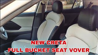 new creta 2024 full bucket seat cover fitting [upl. by Uzia768]