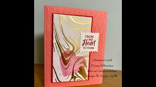 Saleabration 2024 Stampin Blends an easy to make stencil plus the Most Adored Designer paper [upl. by Enobe]