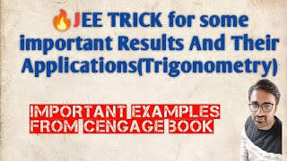 🔥JEE TRICK for some important Results And Their Applications jee maths [upl. by Keifer]