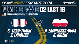 TranThanhLanglois vs LamperskaDudaKiczke  D2 Last 16  ITSF 2024 WS Leonhart Women Classic [upl. by Agostino]