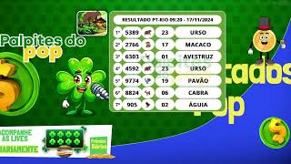 RESULTADOS DO POP  PTRIO E LOOKGO 0920hs AO VIVO  DOMINGO 17112024 [upl. by Topping]