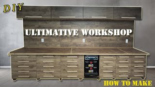 DIY Dream Workshop Crafting the UltimateWorkbench with 30 Drawers [upl. by Llien846]