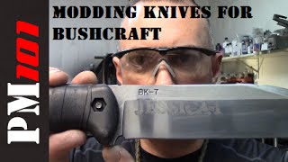 Modding Knives For Bushcraft Use  Preparedmind101 [upl. by Ahsocin969]