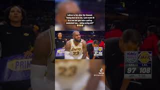 Lebron said this during the timeout 😭 lebronjames lakers [upl. by Nicolea]