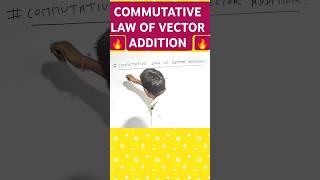 🔥 COMMUTATIVE LAW OF VECTOR ADDITION CLASS 11 [upl. by Blim76]