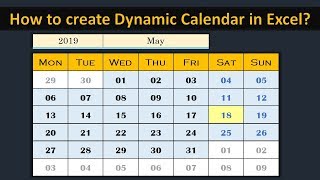 Creating Dynamic Calendar in Worksheet No Macro  Simple and Easy [upl. by Agarhs]