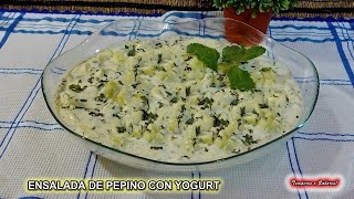 DELICIOSA Y SALUDABLE ENSALADA DE PEPINO CON YOGURT [upl. by Williamsen]