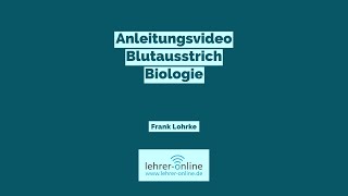 Blutausstrich Anleitungsvideo  Biologie [upl. by Lyrradal]