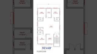 30x48 floor plan  home plan  ghar ka design floorplan short [upl. by Mcloughlin]