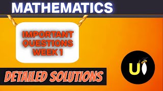 Important Questions  Week 1 GAA  Detailed Explanation  Unknown IITians [upl. by Atinuaj60]