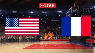 🔴 Live  France v USA  Womens Olympic Basketball Tournament Paris 2024 [upl. by Derina]