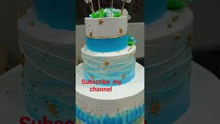 5kg Cake Beautiful design cake shortsvideo how to make Cake beautiful decoration cake 5kg cake [upl. by Ahsyekat545]