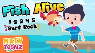 12345 Once I Caught a Fish Alive  FUN Nursery Rhymes amp GROOVY Learning Songs for Kids  Math Toonz [upl. by Ellen]