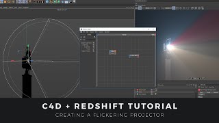 Cinema 4D  Redshift Tutorial Make a Flickering Projector Spotlight [upl. by Angele]