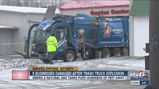 IFD responds after trash trucks natural gas tanks explode [upl. by Feinstein903]