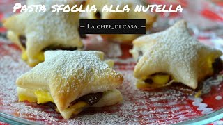 DOLCETTI DI PASTA SFOGLIA ALLA NUTELLA  Ricetta facile e veloce [upl. by Htnnek]