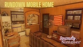 Rundown Mobile Home  Sims 4  Speed Build  CC [upl. by Durston]