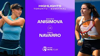 Amanda Anisimova vs Emma Navarro  2024 Toronto Semifinal  WTA Match Highlights [upl. by Oahc]