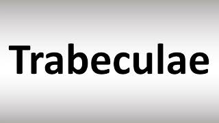 How to Pronounce Trabeculae [upl. by Halimaj]