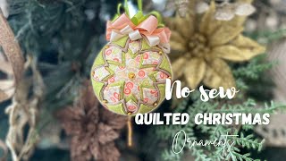 No Sew Quilted Christmas Ornament [upl. by Scheers]