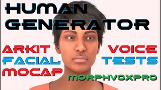 Blender Human Generator Addon  ARKit Facial Mocap Performance Test Female Voice [upl. by Wilfred]