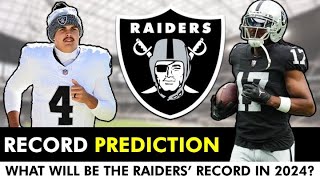 Las Vegas Raiders Record Prediction For 2024 NFL Season W Antonio Pierce Raiders Schedule Analysis [upl. by Odawa]