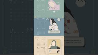 CREATING A PERSONALIZED CALENDAR WITH SELFDRAWN CHARACTERS digitalart calendar art [upl. by Ytte332]